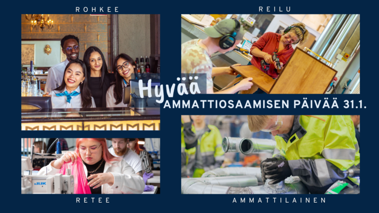 Hyvää ammattiosaamisenpäivää - Tredun eri alojen opiskelijoita työssään